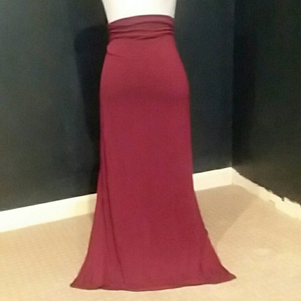 Maroon/Burgundy Maxi Skirt